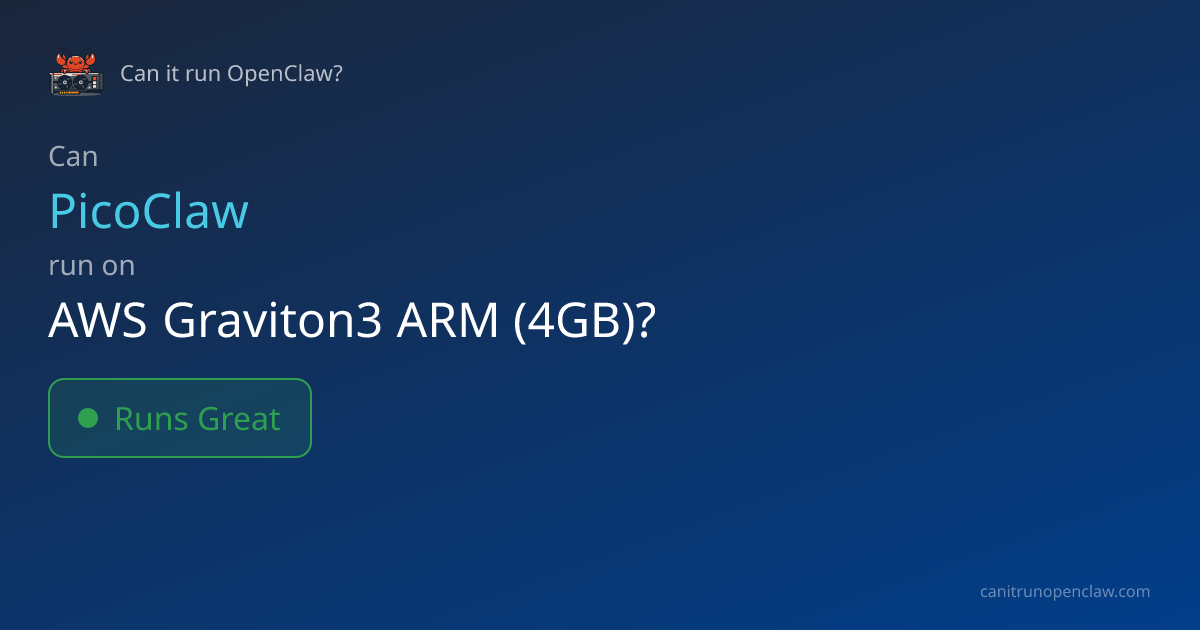 Can PicoClaw Run on AWS Graviton3 ARM (4GB)? Yes! | Can it run OpenClaw?